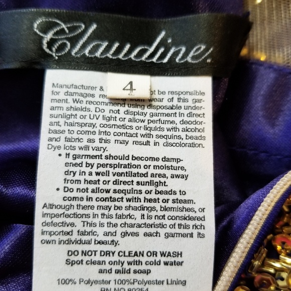 CLAUDINE PROM FORMAL DRESS MERMAID DRESS SIZE 4 - Picture 8 of 8